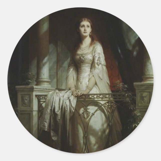 William Shakespeares Julia Runder Aufkleber (Vorderseite)