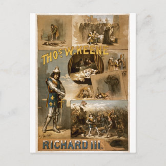 William Shakespeares Richard-III-Werbung Postkarte
