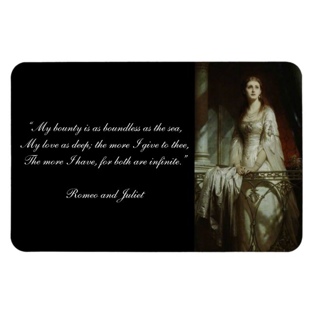 William Shakespeares Romeo und Julia Zitat Magnet (Horizontal)