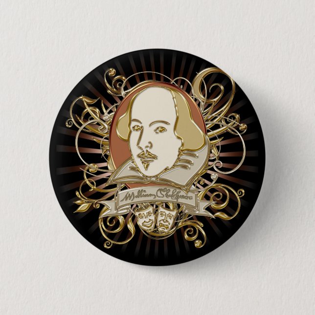 William- ShakespeareWappen (Gold) Button (Vorderseite)