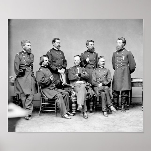 William Sherman und seine Generäle Poster (Vorne)