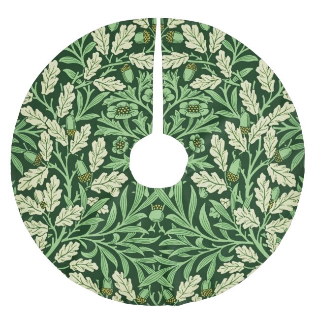 William spiegelt Eicheln und Eichenblätter Frühlin Polyester Weihnachtsbaumdecke (Vorderseite)