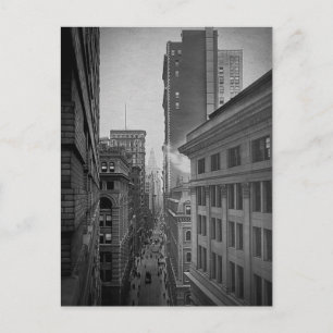 William Street Nord von Exchange Place New York Postkarte