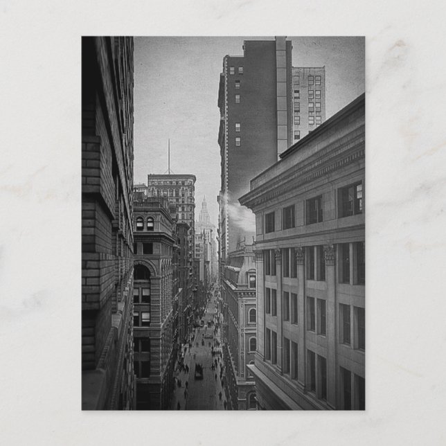 William Street North von Exchange Place New York Postkarte (Vorderseite)