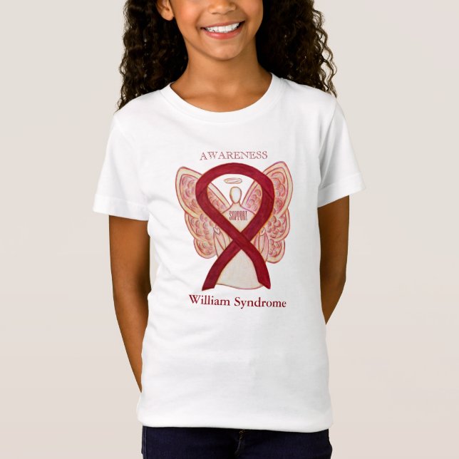 William-Syndrom-Burgundy-Bewusstseinsbildung Shirt (Vorderseite)