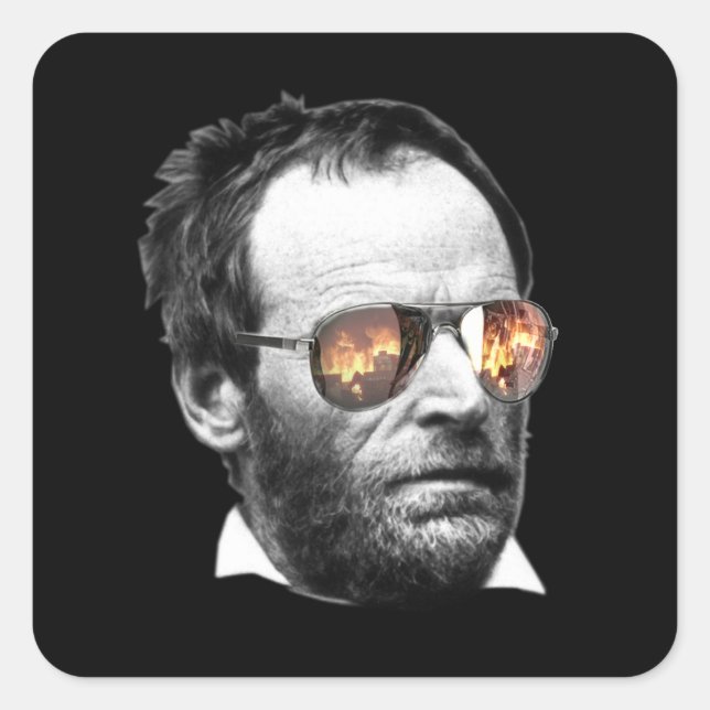 William T. Sherman Watches Atlanta Burn - Sticker (Vorderseite)