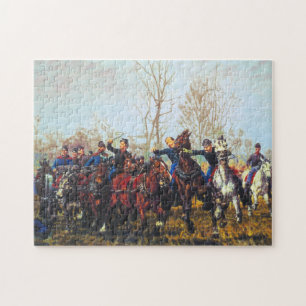 William T Trego 1887 zivil War Battle Scene Puzzle