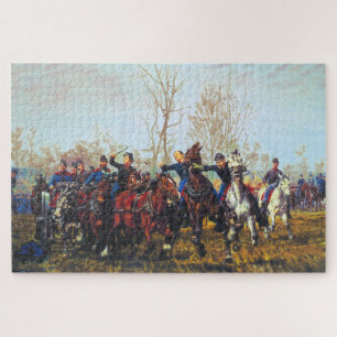 William T Trego 1887 zivil War Battle Scene Puzzle