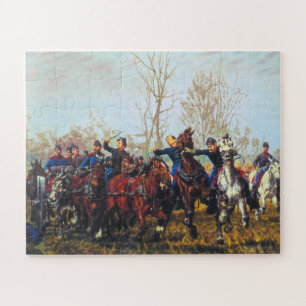 William T Trego 1887 zivil War Battle Scene Puzzle