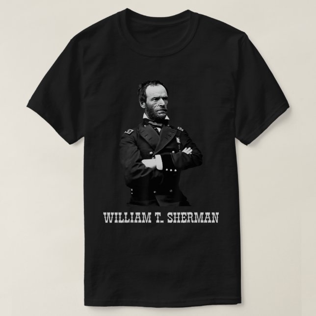 William Tecumseh Sherman American Zivil War Histor T-Shirt (Design vorne)