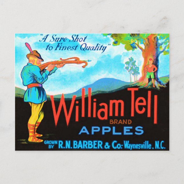 William-Tell-Äpfel Postkarte (Vorderseite)
