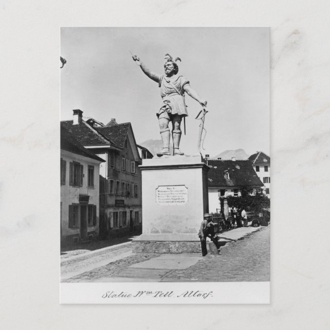 William Tell-Statue, c.1860-90 Postkarte (Vorderseite)