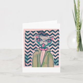 William The Cat Sticker Karte