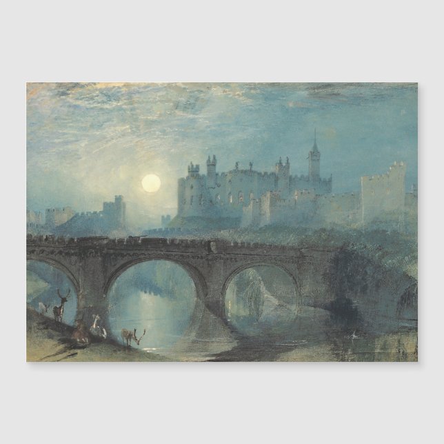 William Turner Alnwick Castle Magnetkarte (Vorderseite)