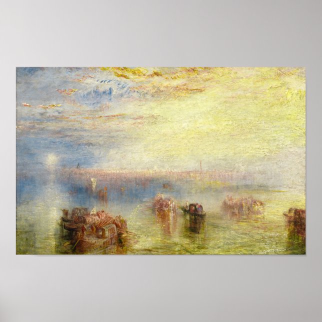 William Turner - Annäherung an Venedig Poster (Vorne)