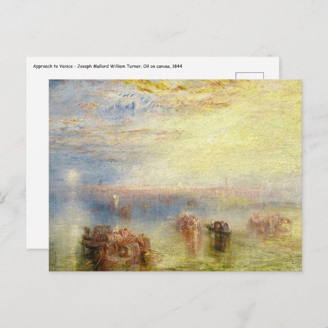 William Turner - Annäherung an Venedig Postkarte (Vorne/Hinten)