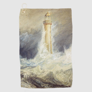 William Turner - Bell Rock Leuchtturm Golfhandtuch