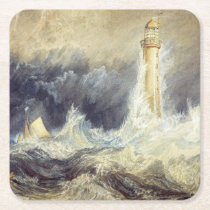 William Turner - Bell Rock Leuchtturm Rechteckiger Pappuntersetzer