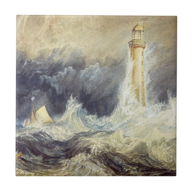 William Turner - Bell Rock Lighthouse Fliese (Vorderseite)