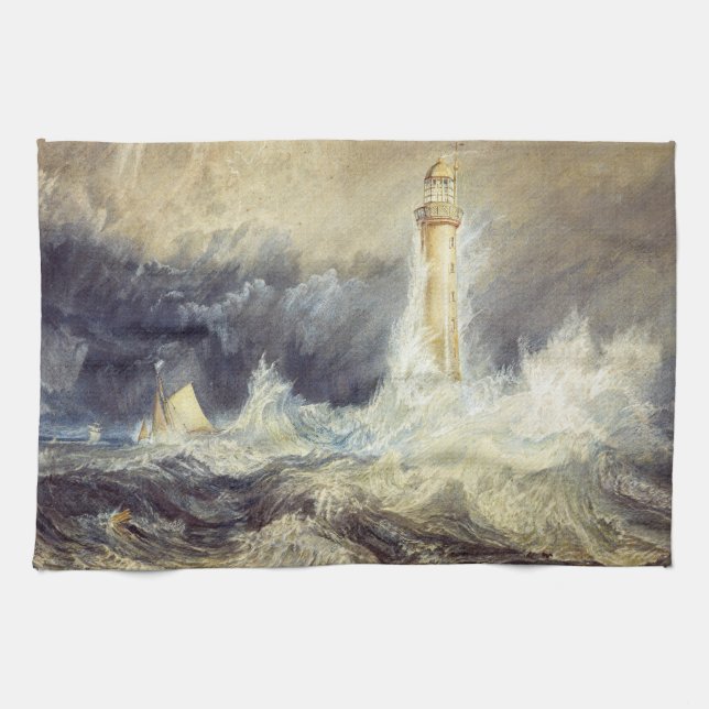 William Turner - Bell Rock Lighthouse Geschirrtuch (Horizontal)