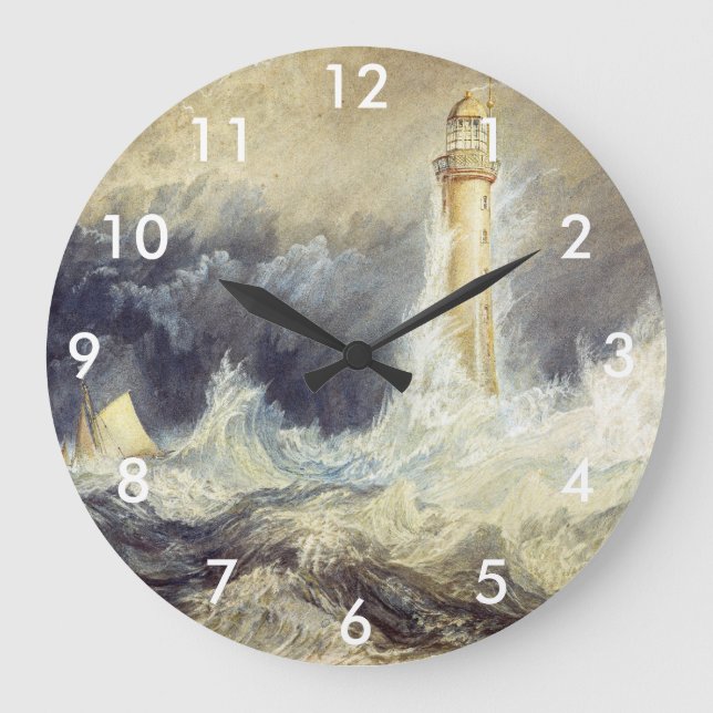 William Turner - Bell Rock Lighthouse Große Wanduhr (Vorderseite)