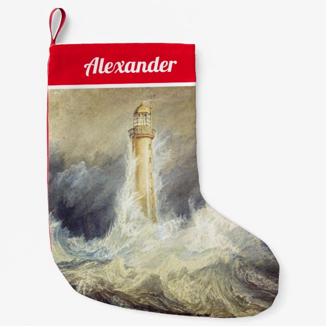 William Turner - Bell Rock Lighthouse Kleiner Weihnachtsstrumpf (Vorderseite)