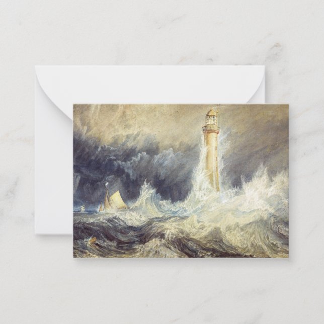 William Turner - Bell Rock Lighthouse Mitteilungskarte (Vorderseite)