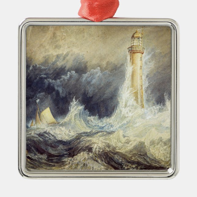 William Turner - Bell Rock Lighthouse Ornament Aus Metall (Vorne)