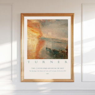 William Turner Burning Houses Lords Commons 1834 Poster