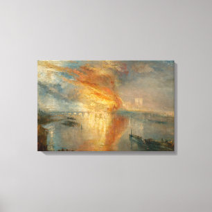 William Turner - Der Brand des Parlaments Leinwanddruck