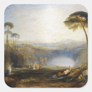 William Turner - Der goldene Teig Quadratischer Aufkleber