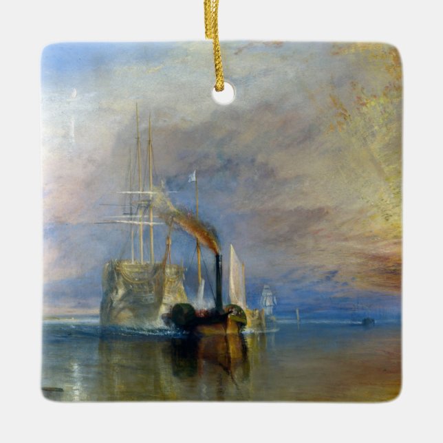 William Turner - Der Kampftemeraire Keramikornament (Vorderseite)