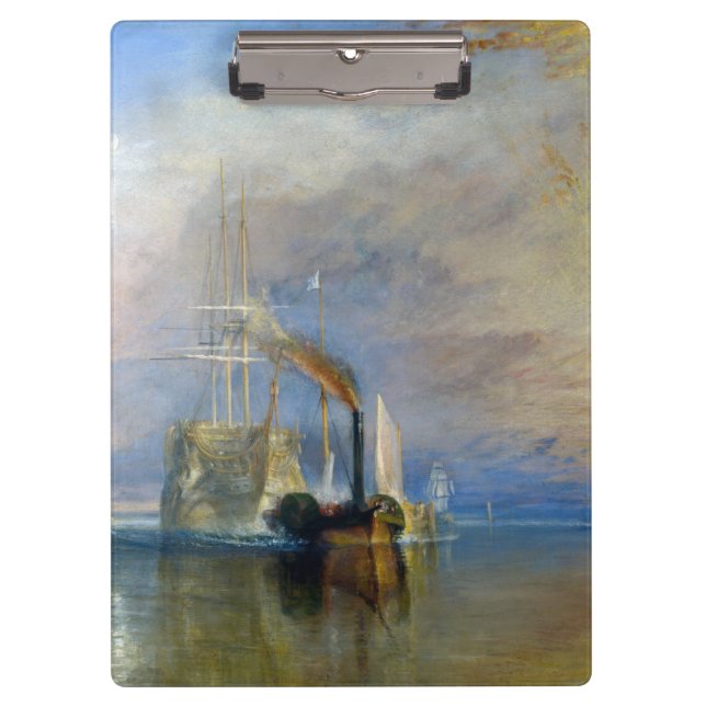 William Turner - Der Kampftemeraire Klemmbrett (Vorderseite)