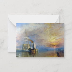 William Turner - Der Kampftemeraire Mitteilungskarte