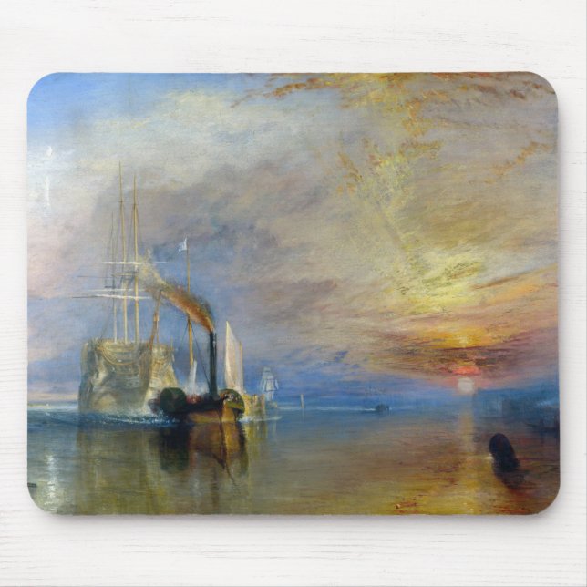 William Turner - Der Kampftemeraire Mousepad (Vorne)