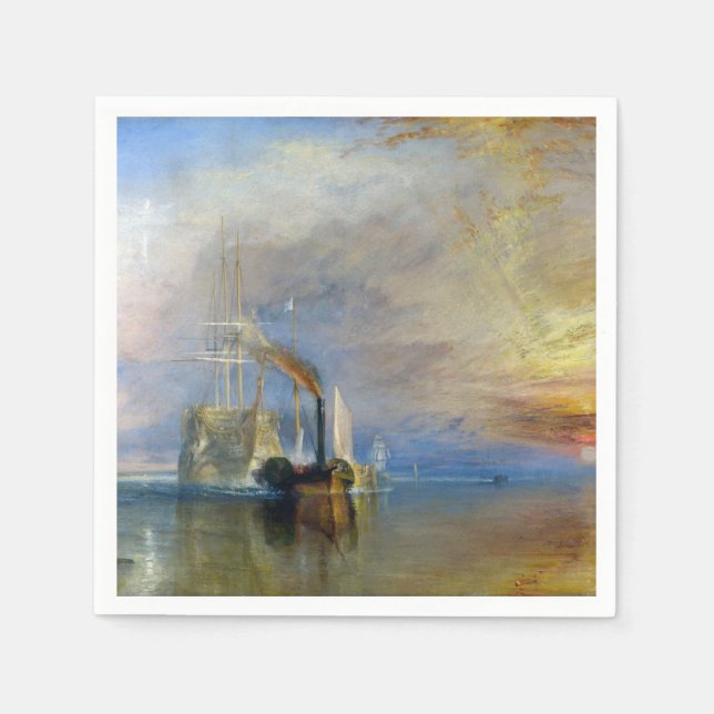 William Turner - Der Kampftemeraire Serviette (Vorderseite)
