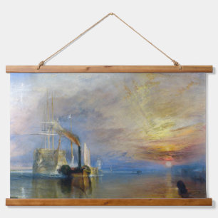 William Turner - Der Kampftemeraire Wandteppich Mit Holzrahmen