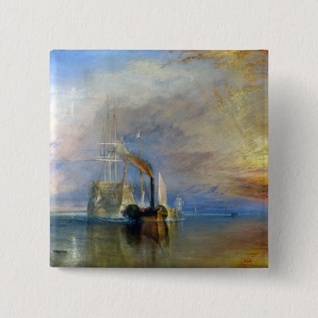 William Turner - Die Fighting Temeraire Button (Vorderseite)
