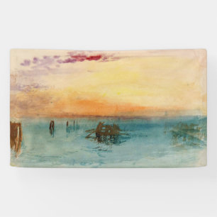 William Turner - Die Lagune bei Venedig bei Sonnen Banner