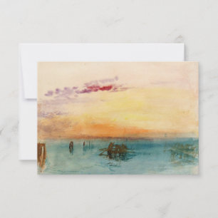 William Turner - Die Lagune bei Venedig bei Sonnen Dankeskarte