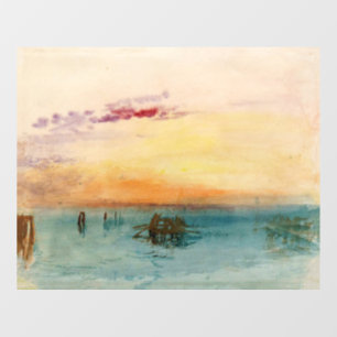 William Turner - Die Lagune bei Venedig bei Sonnen Fensteraufkleber