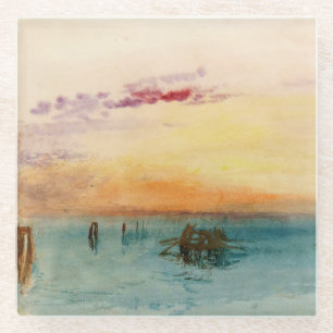 William Turner - Die Lagune bei Venedig bei Sonnen Glasuntersetzer