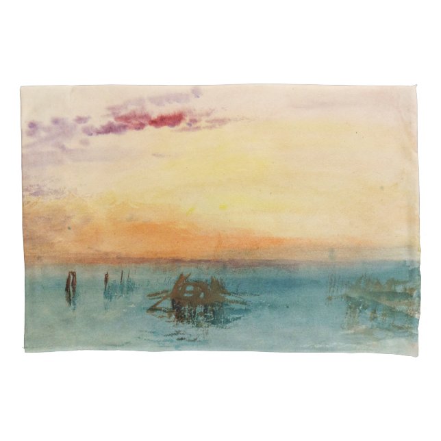 William Turner - Die Lagune bei Venedig bei Sonnen Kissenbezug (Vorderseite)