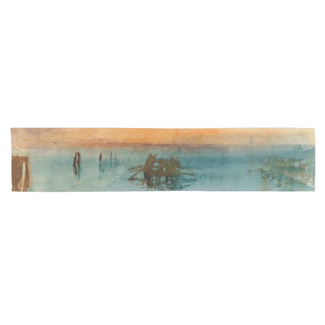 William Turner - Die Lagune bei Venedig bei Sonnen Kurzer Tischläufer (Horizontal)