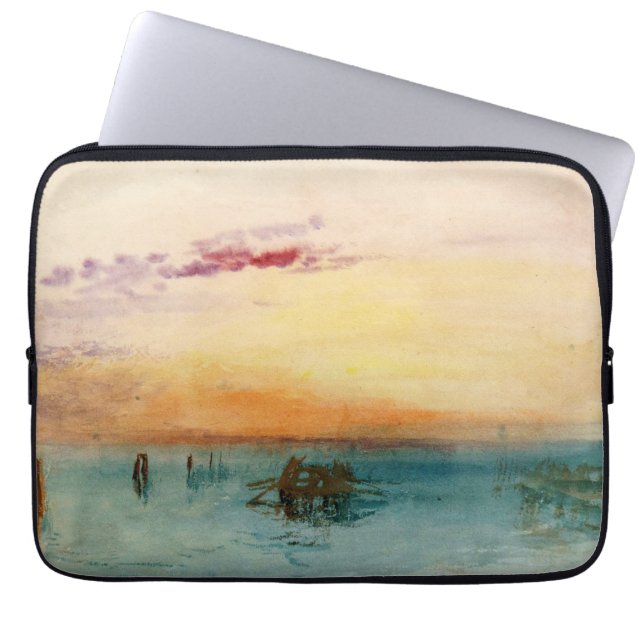 William Turner - Die Lagune bei Venedig bei Sonnen Laptopschutzhülle (Vorderseite)