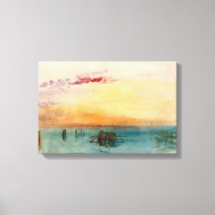 William Turner - Die Lagune bei Venedig bei Sonnen Leinwanddruck