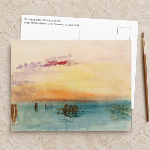William Turner - Die Lagune bei Venedig bei Sonnen Postkarte