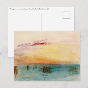 William Turner - Die Lagune bei Venedig bei Sonnen Postkarte