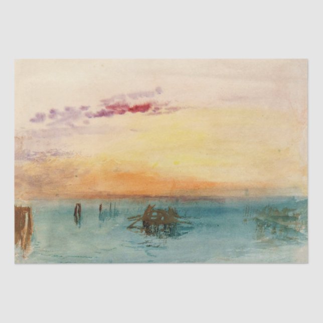William Turner - Die Lagune bei Venedig bei Sonnen Seidenpapier (Vorderseite)