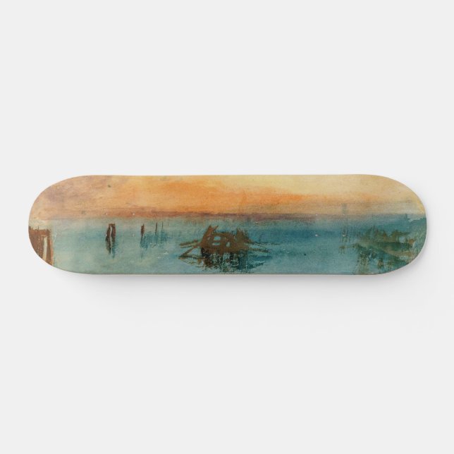William Turner - Die Lagune bei Venedig bei Sonnen Skateboard (Horizontal)
